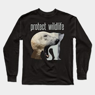 protect wildlife - polar bear design Long Sleeve T-Shirt